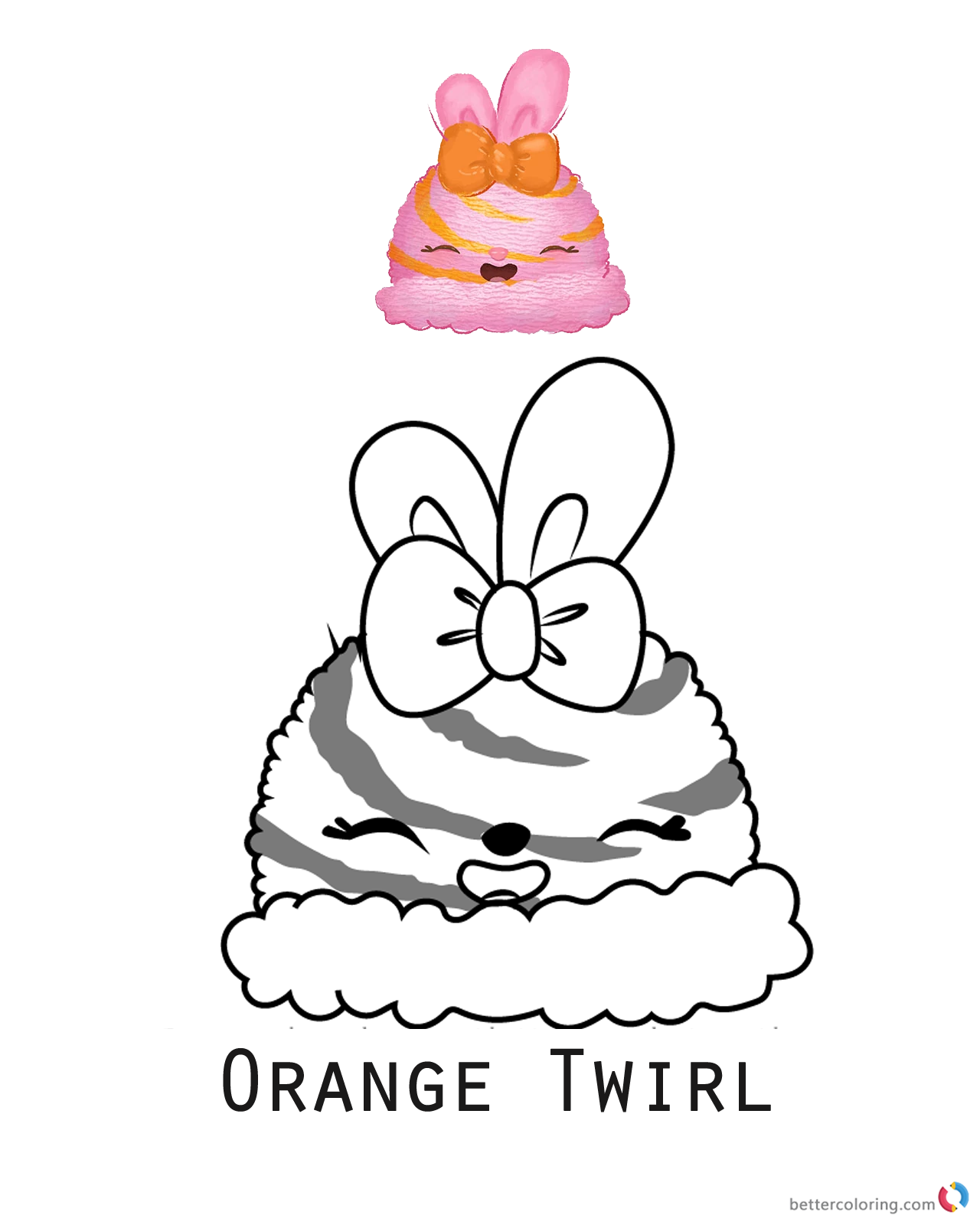  Num  Noms  Coloring Pages Series 1 Orange Twirl Free 