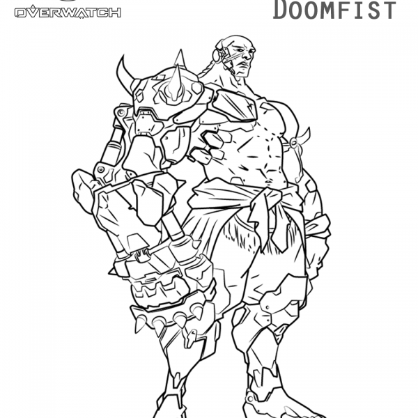 D.Va from Overwatch Coloring Pages Free Printable Coloring Pages