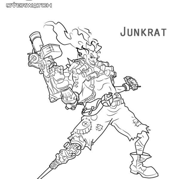 D.Va from Overwatch Coloring Pages Free Printable Coloring Pages