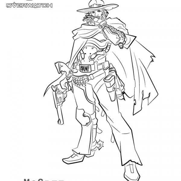 Soldier 76 from Overwatch Coloring Pages - Free Printable Coloring Pages
