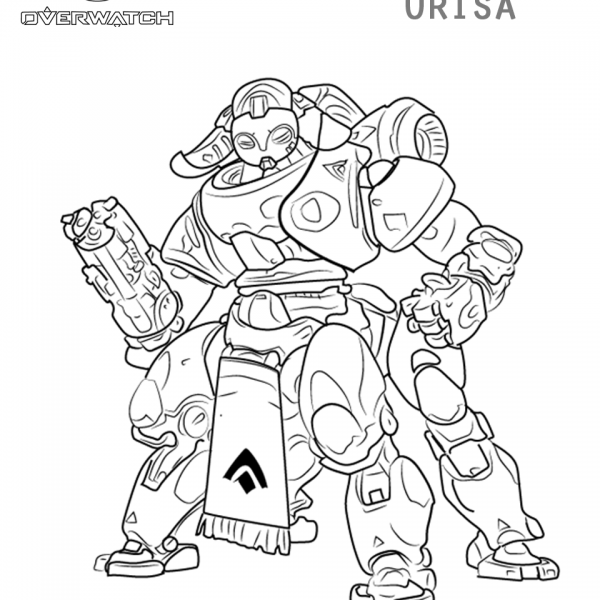 Overwatch Coloring Pages Print - Overwatch Coloring Pages Orisa 1 600x600