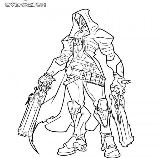 Genji from Overwatch Coloring Pages - Free Printable Coloring Pages