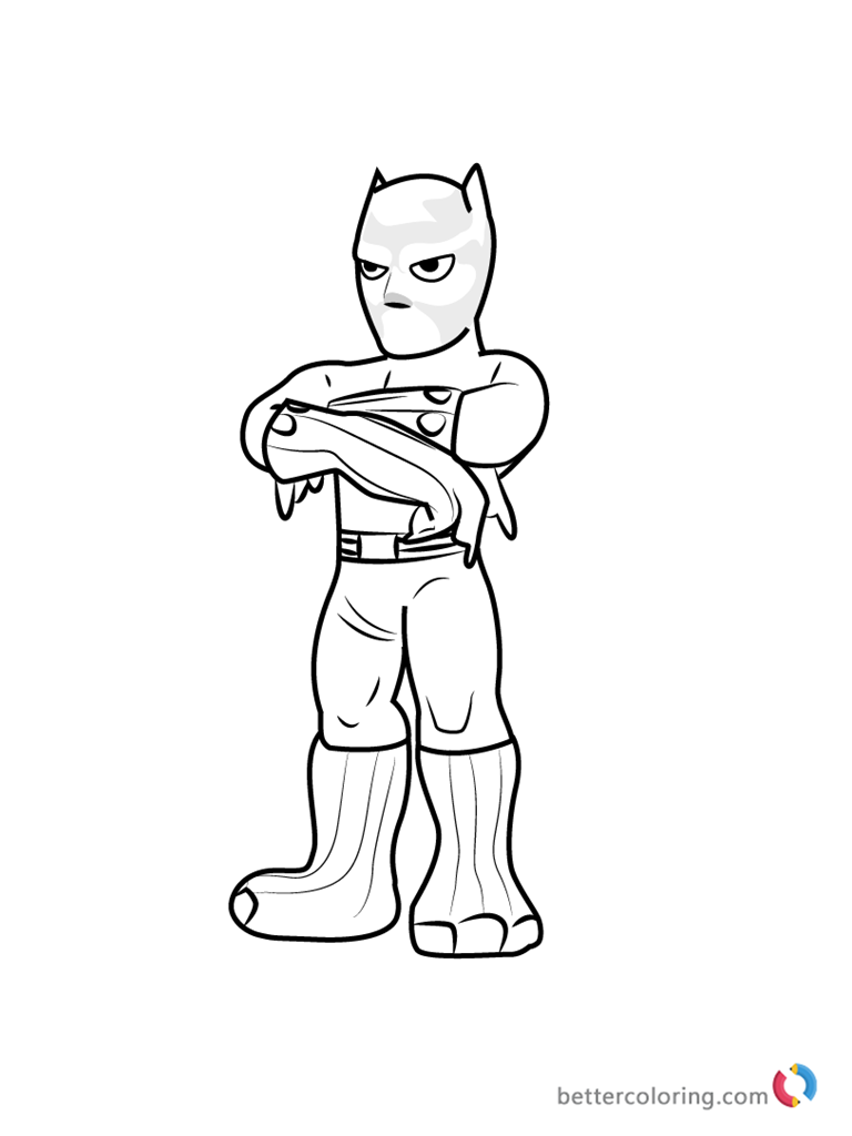Marvel Moive superhero Black Panther Coloring Page Printable