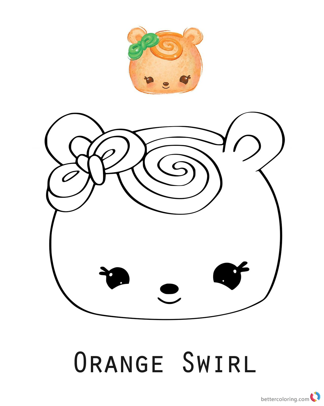 Download Num Noms Coloring pages Orange Swirl - Free Printable Coloring Pages