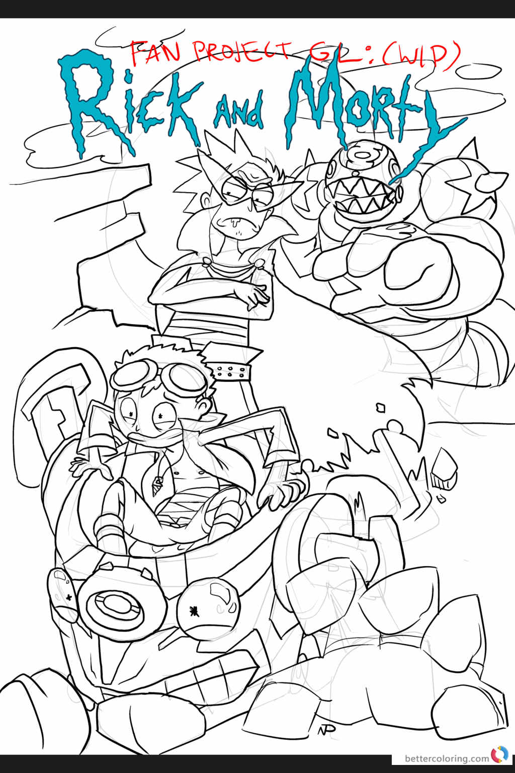 Printable Rick And Morty Coloring Pages
