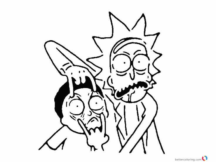 Rick And Morty Coloring sheet Printable