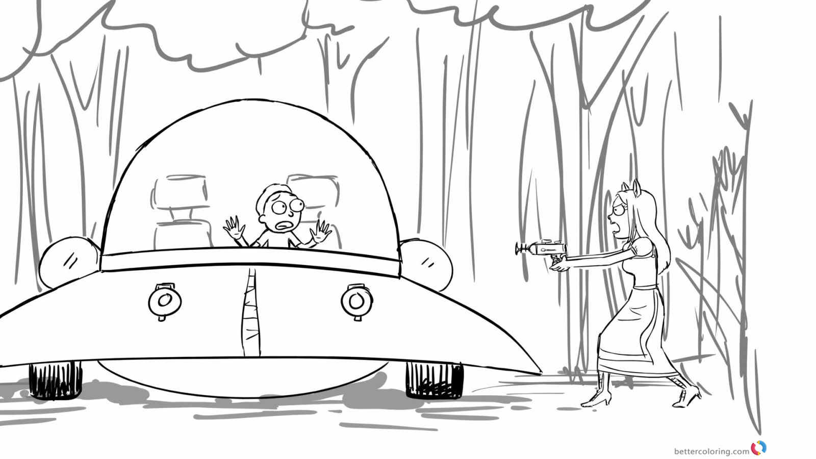 Secrets Of A - Rick And Morty Coloring Pages Printable