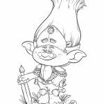 trolls coloring pages warrior branch