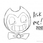 Bendy and the ink machine coloring pages ask bendy by space dork