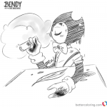 Bendy and the ink machine coloring pages boy what