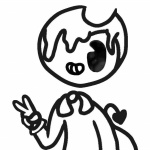 Bendy and the ink machine coloring pages cute melty bendy