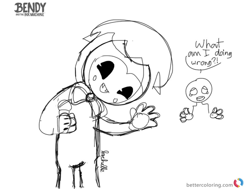 Batim Coloring Pages Beast Bendy Google Search Sketch Coloring Page
