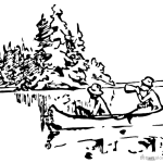 Canoeing Coloring Pages Canoeing near a island