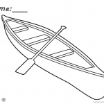 Canoeing Coloring Pages One Canoe with a Paddle