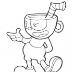 Cuphead Coloring Pages in dont deal with devil