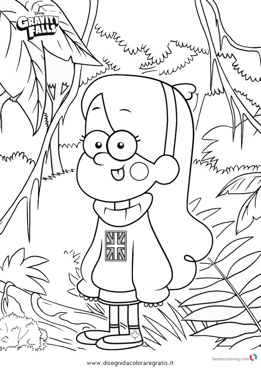 Cute Gravity Falls coloring pages Mabel printable