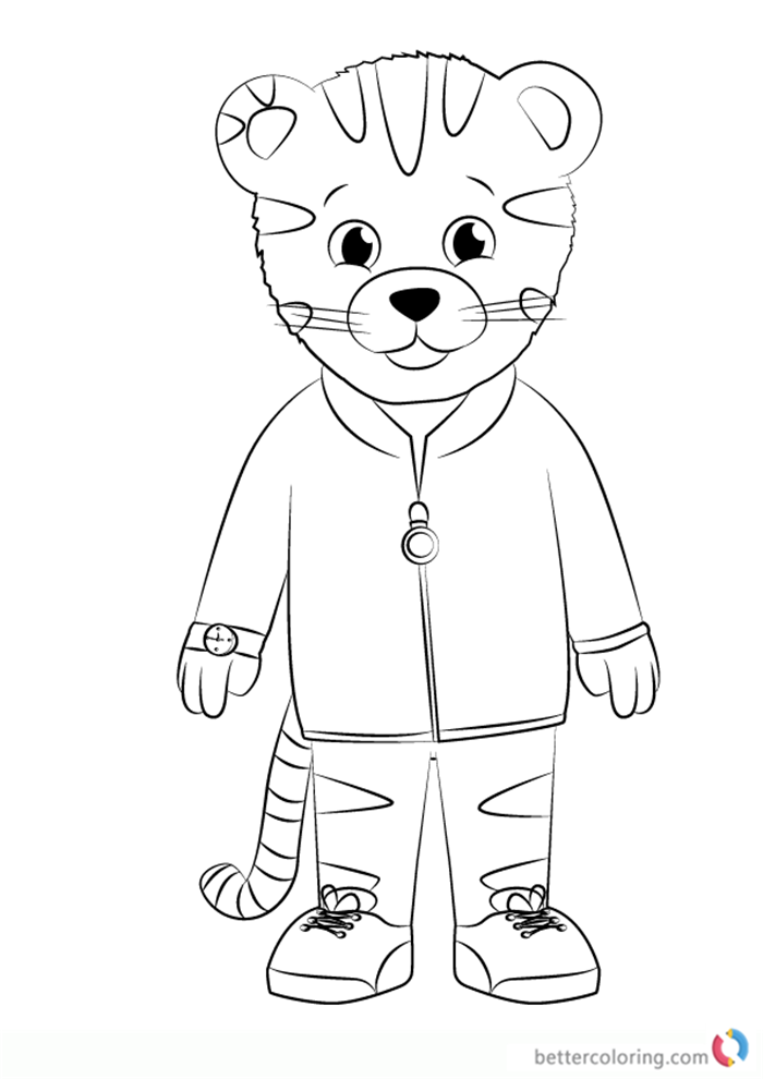 Daniel Striped Tiger from Daniel Tiger Coloring Pages - Free Printable ...