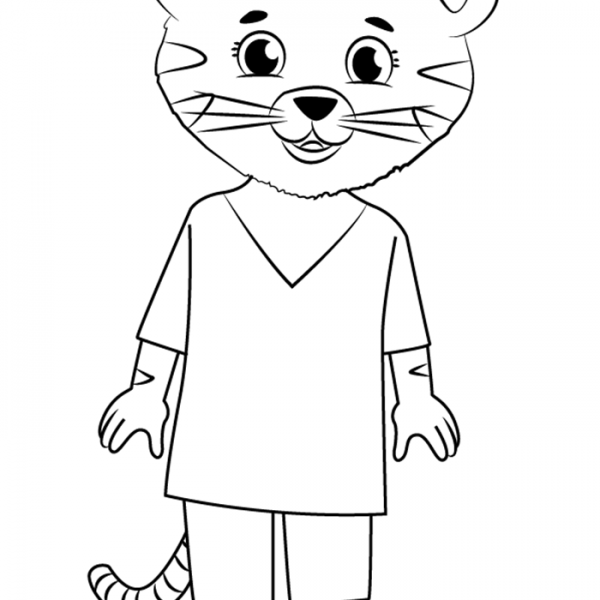 Daniel Tiger from Daniel Tiger Coloring Pages - Free Printable Coloring