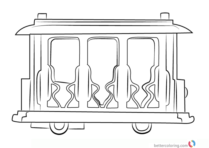 Trolley from Daniel Tiger's Neighborhood coloring pages printable