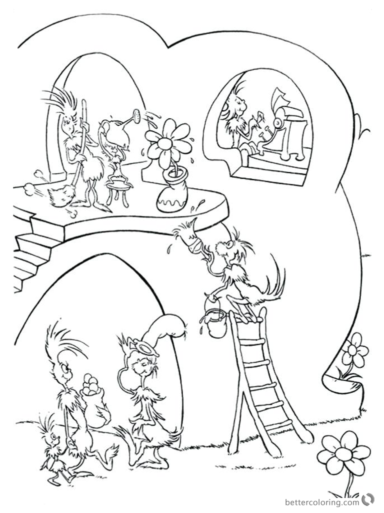 Dr Seuss Green eggs and Ham Coloring Pages Busy Working - Free