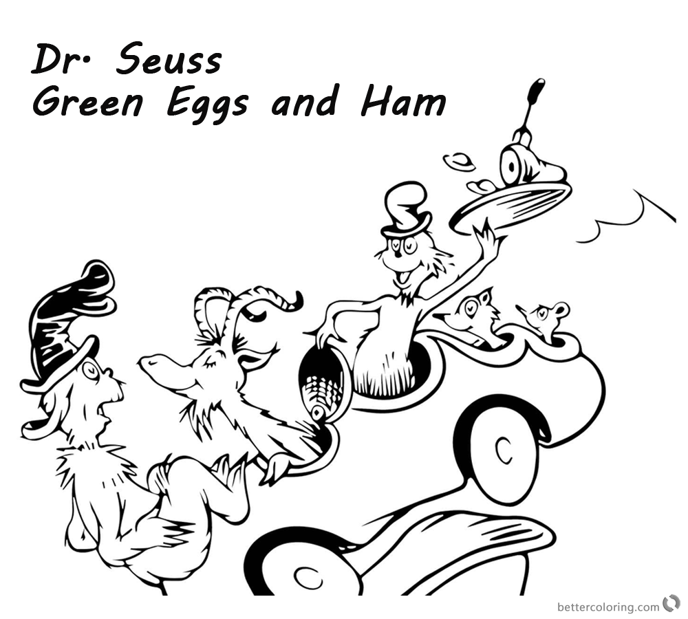 Dr Seuss Green eggs and Ham Coloring Pages Could not with ...