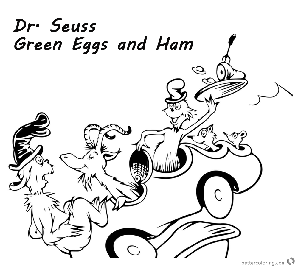 Printable Green Eggs And Ham Coloring Pages