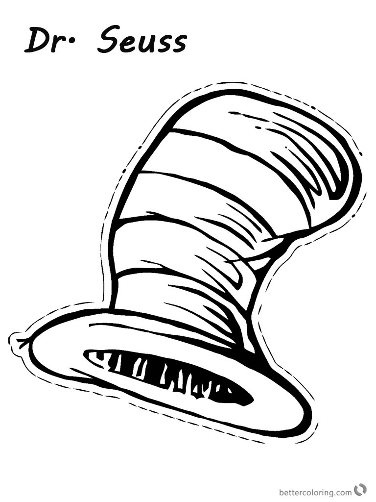 Dr Seuss Green Eggs And Ham Coloring Pages Hat Free Printable 