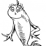 Dr Seuss One Fish Two Fish Coloring Pages Colorful Cute Fish