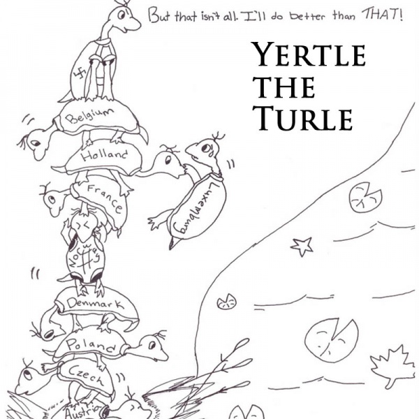 Dr Seuss Yertle the Turtle Coloring Page Sitting on a Rock Free