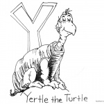 Dr Seuss Yertle the Turtle Coloring Page Turtle with Letter Y