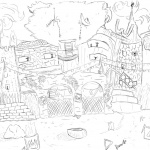 Fortnite coloring pages imagining a level