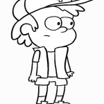 Gravity falls coloring pages Dipper Surprised