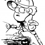 Gravity falls coloring pages Dipper is exploring