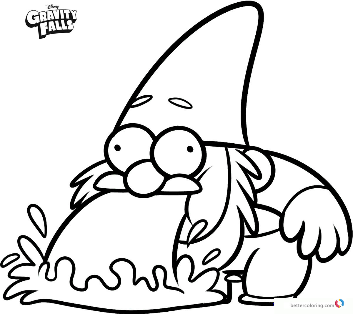 Gravity falls coloring pages Gnomes - Free Printable Coloring Pages