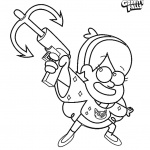 Gravity falls coloring pages Mabel Ready to Shot