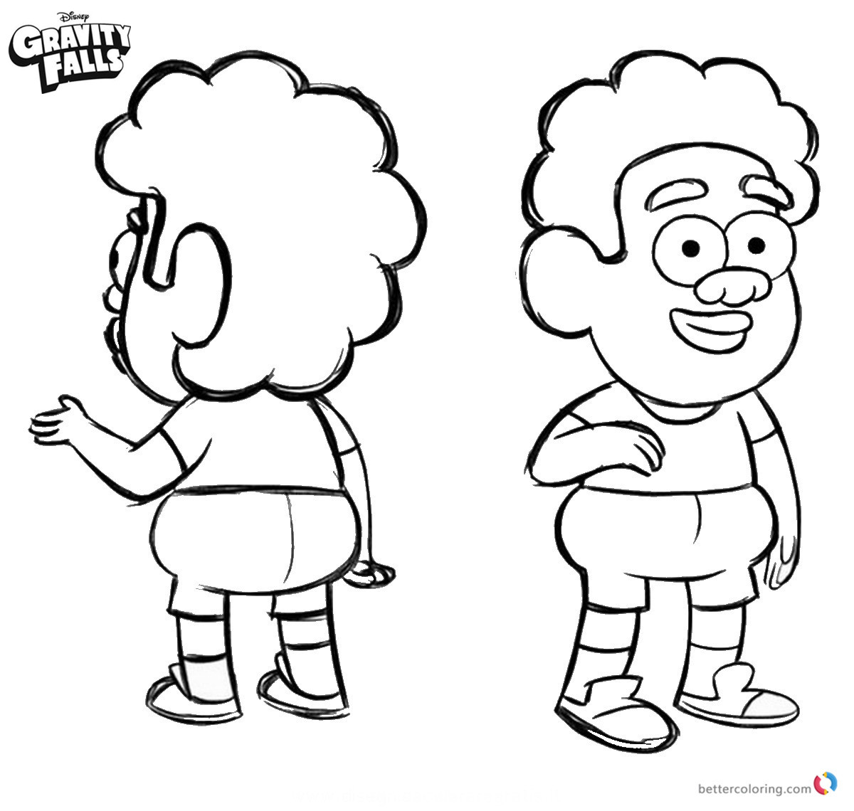 Gravity Falls coloring pages Tyler printable