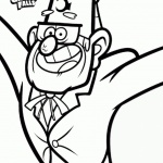 Gravity Falls coloring pages Uncle Stan