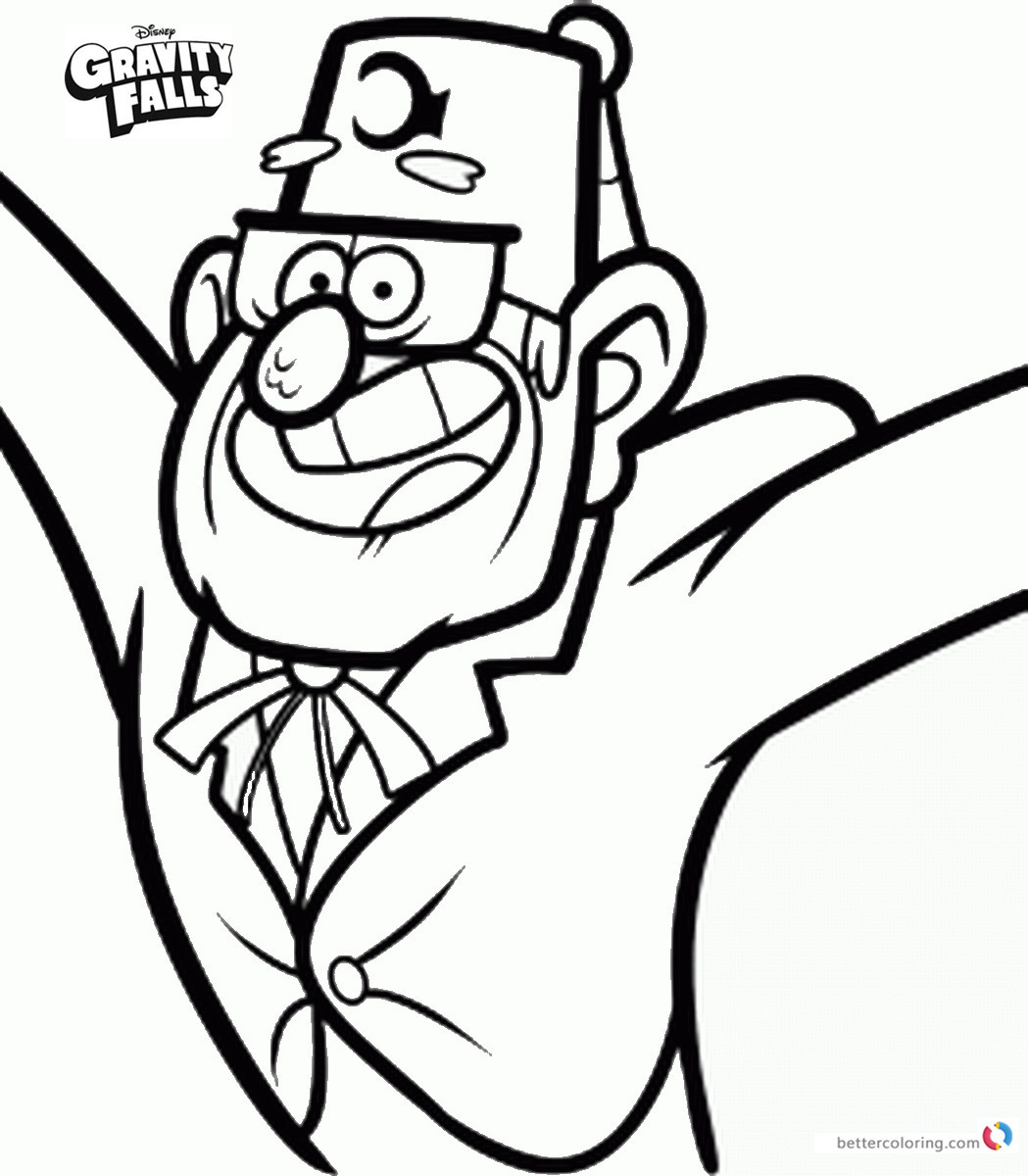 Gravity Falls coloring pages Uncle Stan - Free Printable Coloring Pages