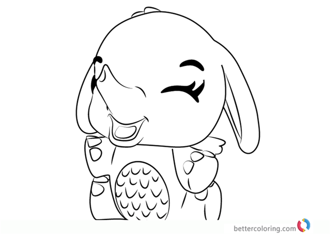 Giggling Elefly from Hatchimals coloring pages printable