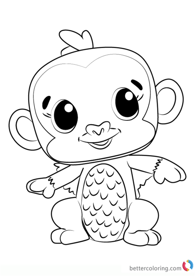 Monkiwi from Hatchimals coloring pages printable