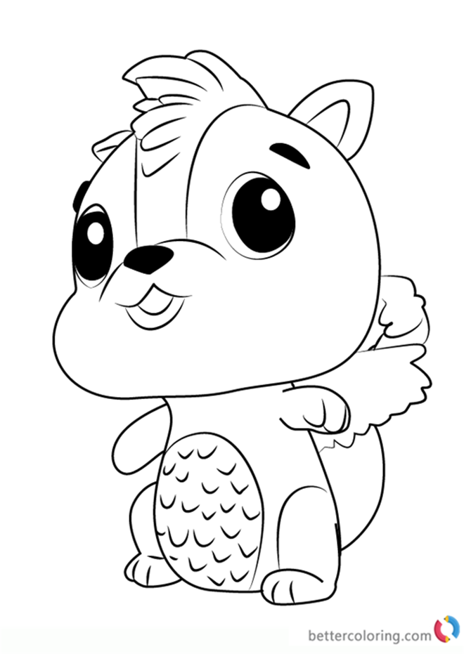 Skunkle from Hatchimals Coloring Pages  Free Printable Coloring Pages