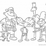 Hey Arnold Coloring Pages Characters together