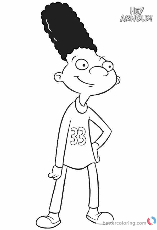 Hey Arnold Coloring Pages Friend Gerald printable