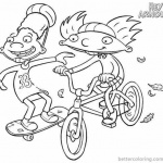 Hey Arnold Coloring Pages Gerald and Arnold Racing