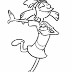 Hey Arnold Coloring Pages Helga Dancing