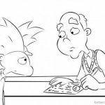 Hey Arnold Coloring Pages Arnold and Grandpa Phil