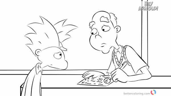 Hey Arnold Coloring Pages arnold and Grandpa Phil printable