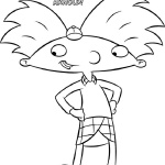 Hey Arnold Coloring Pages Arnold Smiling
