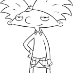 Hey Arnold Coloring Pages arnold standing