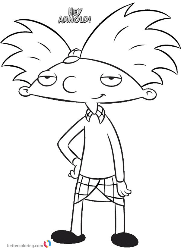 Hey Arnold Coloring Pages Arnold Standing printable
